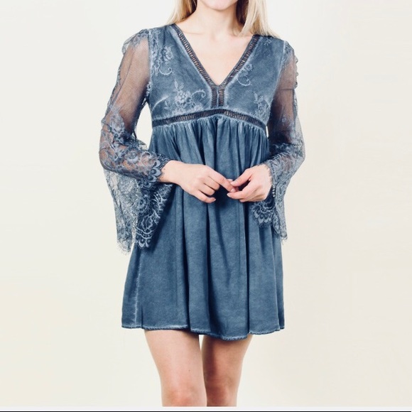 B-Sharp Dresses & Skirts - Minka Mineral Wash Babydoll Dress 🌸